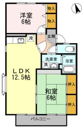 セジュール西小森野 A棟の物件間取画像